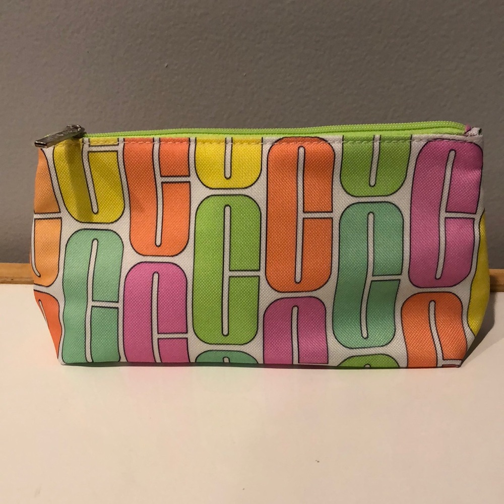 Clinique Logo Letter C Makeup Bag Travel Case Cosmetic Case Pink Green Yellow